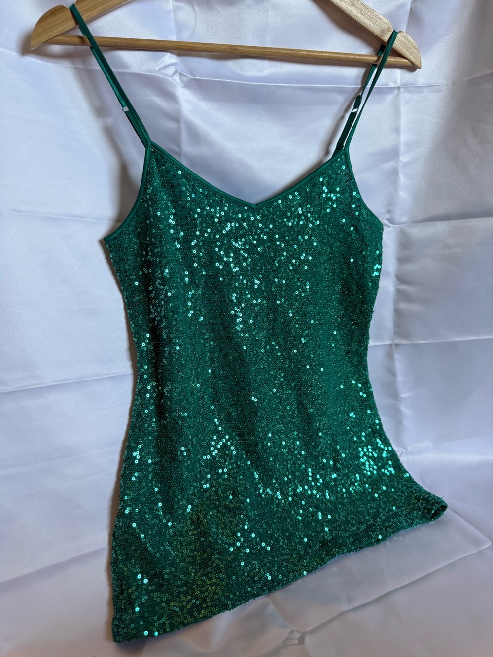 Express Emerald Green Sequin Cami